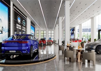 BYD汽车展厅装修设计案例效果图